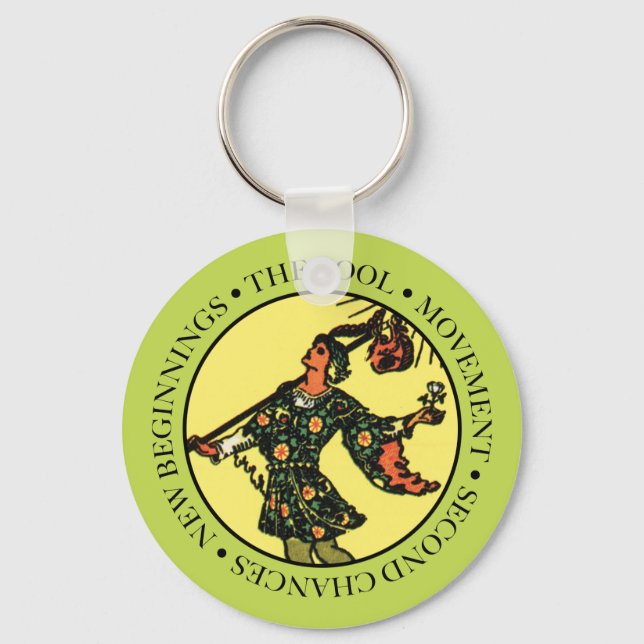 Porte-clés The Fool Keychain with Text (Recto)