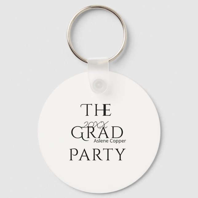 Porte-clés The grad party name 20XX bold letter graduatsimple (Recto)
