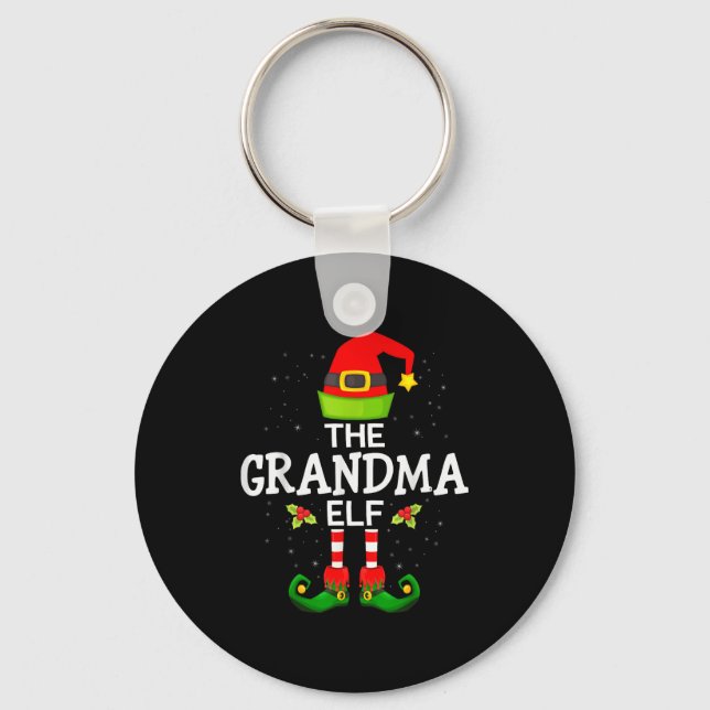 Porte-clés The Grandma Elf Christmas Family Matching Pajama  (Recto)