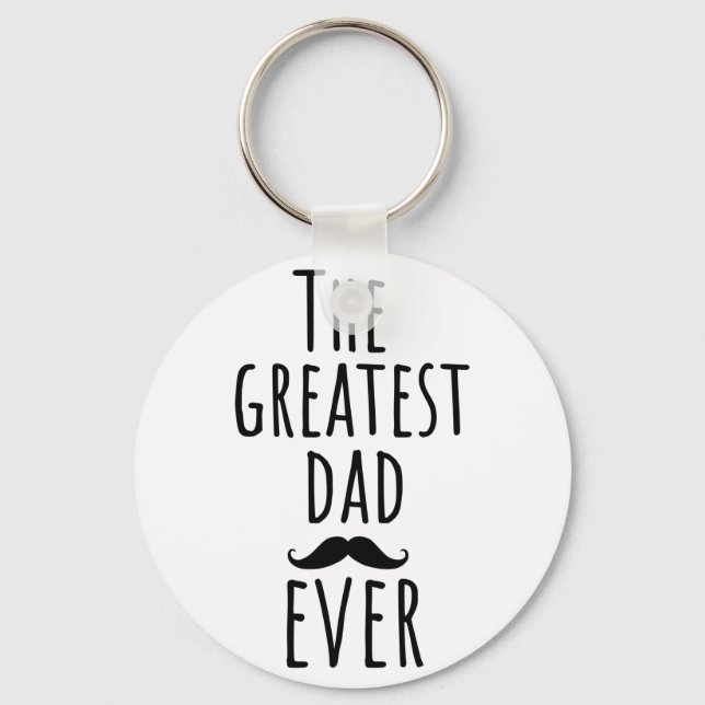 Porte-clés The Greatest Dad Ever With Mustache (Recto)