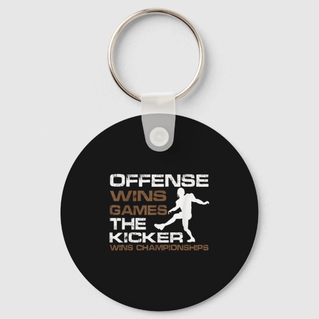 Porte-clés The Kicker Wins Chamonships Funny Quote Football C (Recto)