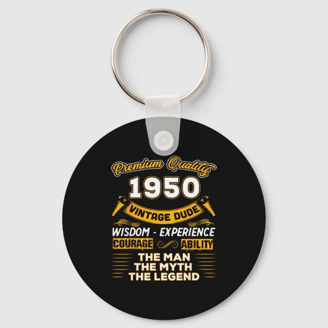Porte-clés The Man Myth Legend 1950 75th Birthday Gift 75 Yea (Recto)