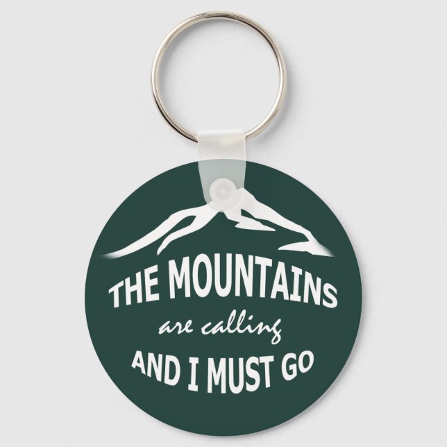 Porte-clés The Mountains Are Calling (Recto)