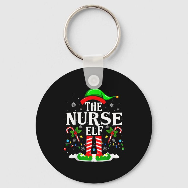 Porte-clés The Nurse Elf Christmas Nursing Funny Rn Christmas (Recto)