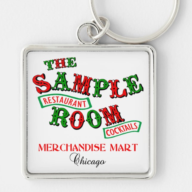 Porte-clés The Sample Room, Merchandising Mart, Chicago, IL (Devant)