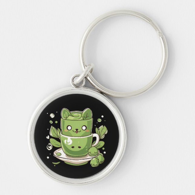 Porte-clés thé vert matcha (Devant)