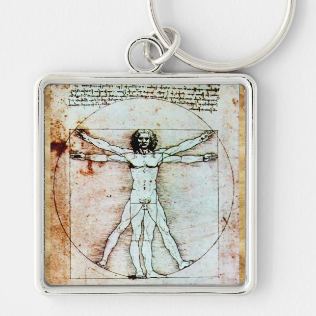 Porte-clés THE VITRUVIAN MAN  Antique  Parchment (Devant)