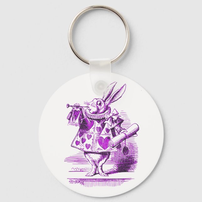Porte-clés The White Rabbit Alice in Wonderland (Recto)