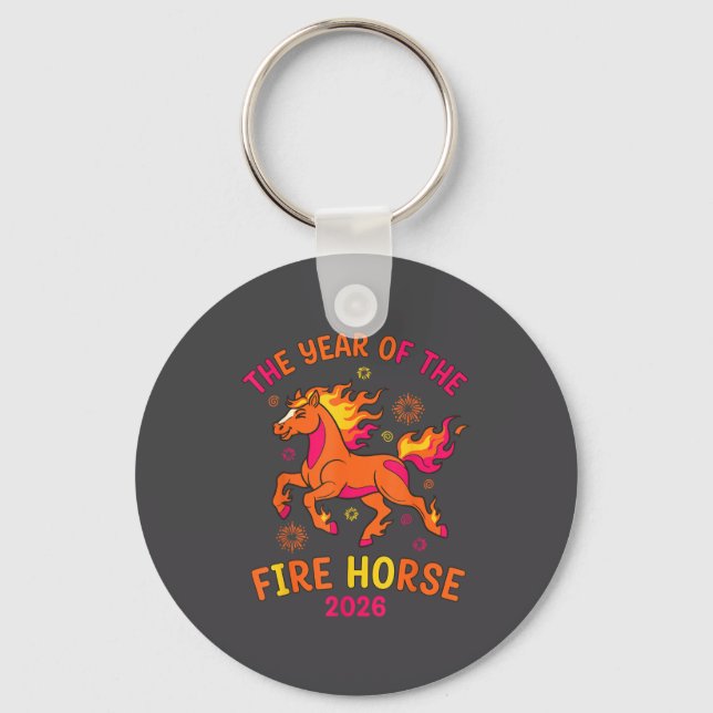 Porte-clés The Year Of The Fire Horse 2026 Celebration Design (Recto)