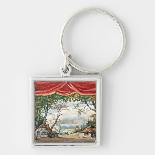 PORTE-CLÉS THEATRE BACKDROP DECOR, BALLET RUSES GISELLE CARD (Devant)