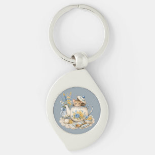 Porte-clés Théière Fantaisiste Maison de Souris Cottagecore F