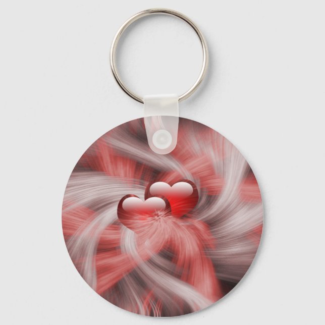 Porte-clés Thème d'amour des coeurs (Recto)