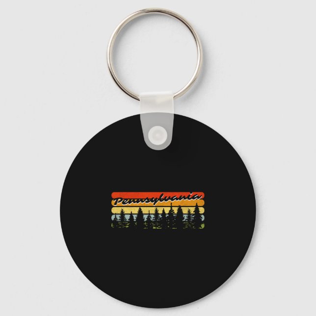 Porte-clés Thème de cabine de forêt de Pennsylvanie Souve (Recto)