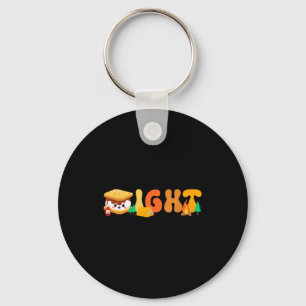 Porte-clés Thème de camping pour 8e anniversaire S'more pour 