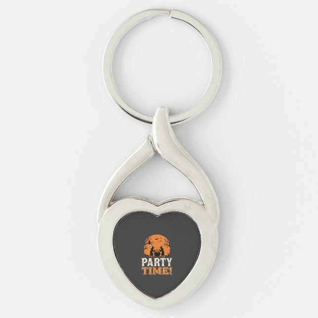 Porte-clés Thème de fête d'Halloween Sorcière Chaudron Design (Devant)
