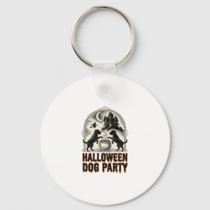 Porte-clés Thème de fête pour chien Halloween Chaudron de sor