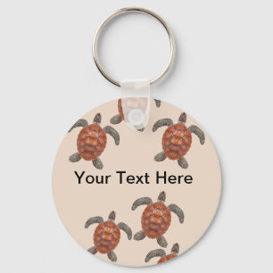 Porte-clés Thème de tortue de mer Message personnalisé Porte 
