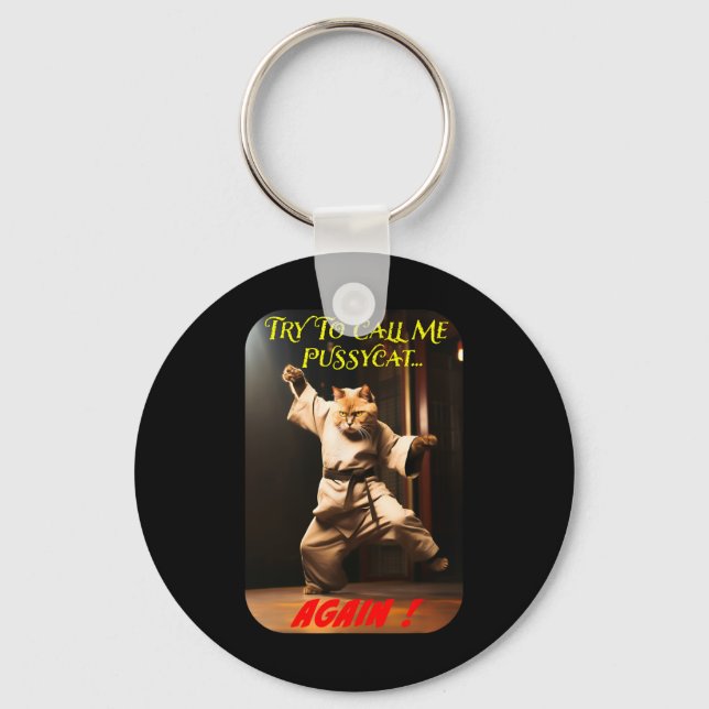 Porte-clés Thème Karate humoristique (Recto)