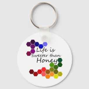 Porte-clés Thème Miel Avec Mots Positifs