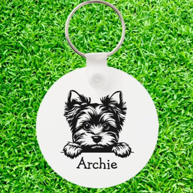 Porte-clés Thème personnalisé Welsh Terrier Puppy (Carry your love for Welsh Terrier puppies everywhere with a personalized theme keychain.)