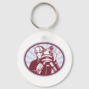 Porte-clés Théodolite de l'ingénieur de l'arpenteur Station t