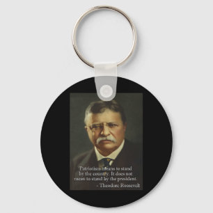 Porte-clés Theodore Roosevelt Mème Anti Trump Tee