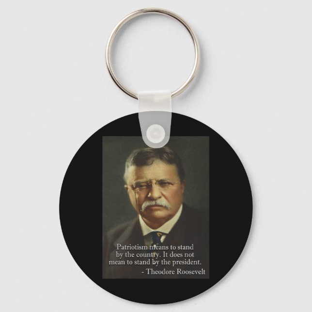 Porte-clés Theodore Roosevelt Mème Anti Trump Tee (Recto)
