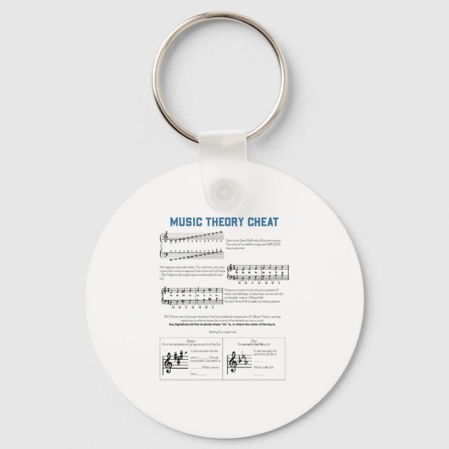 Porte-clés Théorie de la musique (Recto)