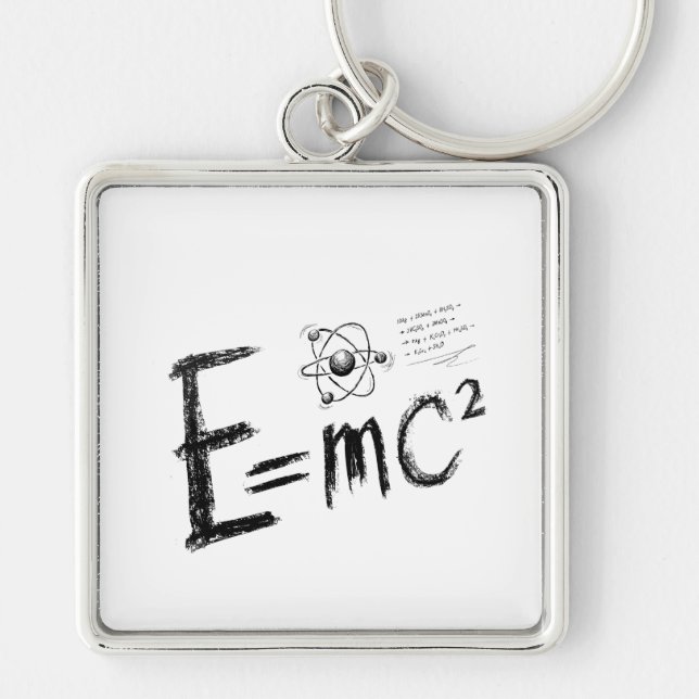 Porte-clés Théorie de la relativité d'Einstein. Formule (Devant)