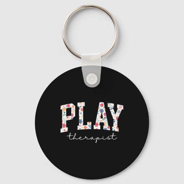 Porte-clés Thérapeute de jeu de fleurs rétro Professionnel de (Recto)