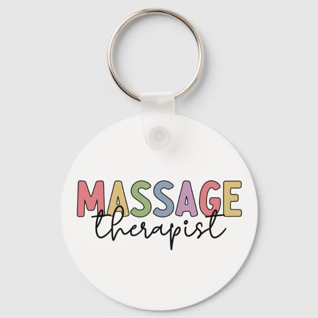 Porte-clés Thérapeute de massage | Offres de massothérapie (Recto)