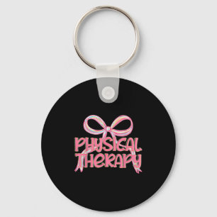 Porte-clés Thérapie physique Coquette rose esthétique Bow Y2k