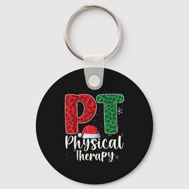Porte-clés Thérapie physique Noël Thérapeute de papi de Noël (Recto)