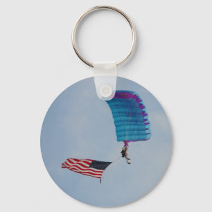 Porte-clés thew de parachutage le ciel bleu clair