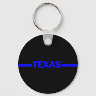 Porte-clés Thin Blue Line TEXAS Police Officer