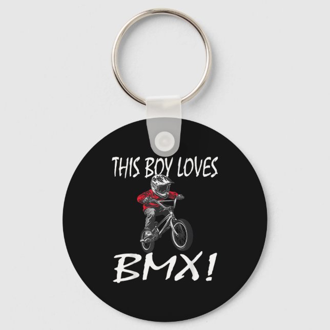 Porte-clés This Boy Loves Bmx, Kids Bmx  (Recto)