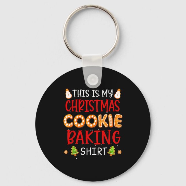 Porte-clés This Is My Christmas Cookie Baking Shirt Xmas Holi (Recto)