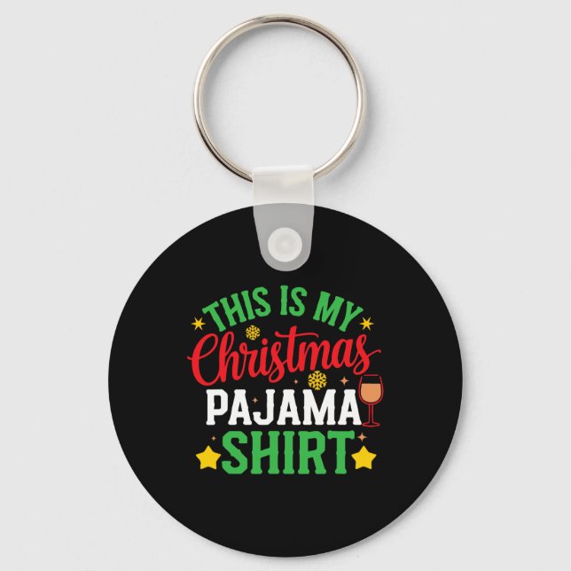 Porte-clés This Is My Christmas Pajama Shirt Funny Xmas Pjs M (Recto)
