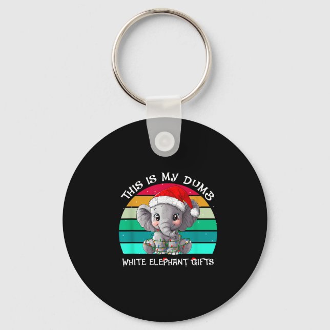 Porte-clés This Is My Dumb White Elephant Christmas Xmas Unde (Recto)