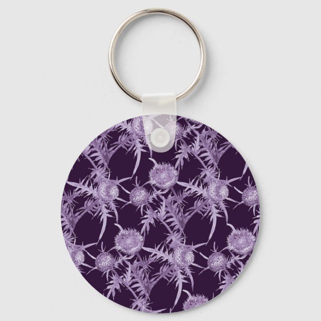 Porte-clés THISTTLE violet motif (Recto)