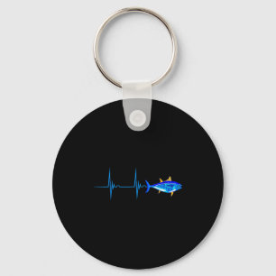 Porte-clés Thon rouge rythme cardiaque ekg pulseline mer prof