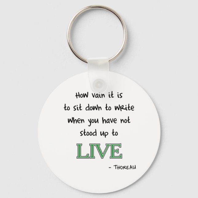 Porte-clés Thoreau sur l'écriture (Recto)