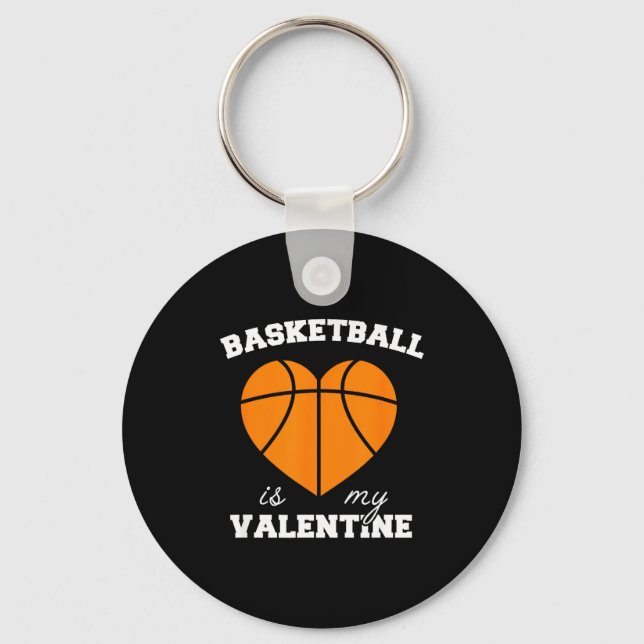 Porte-clés Threadrock Basketball Is My Valentine - Women's Un (Recto)
