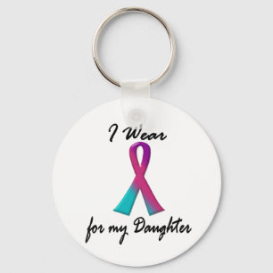 Porte-clés Thyroid Cancer I WEAR THYROID RIBBON 1 Daughter