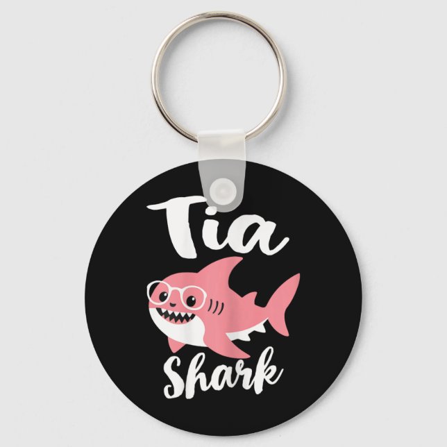 Porte-clés Tia Shark Fête des mères grand-mère drôle (Recto)