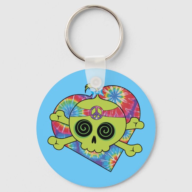 Porte-clés Tie Dye Crâne (Recto)