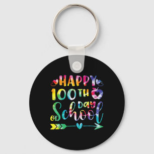 Porte-clés Tie Dye Heureux 100ème Jour D'École Enseignant Élè