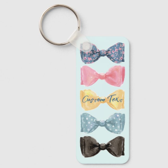 Porte-clés Ties papillons personnalisés (Recto)