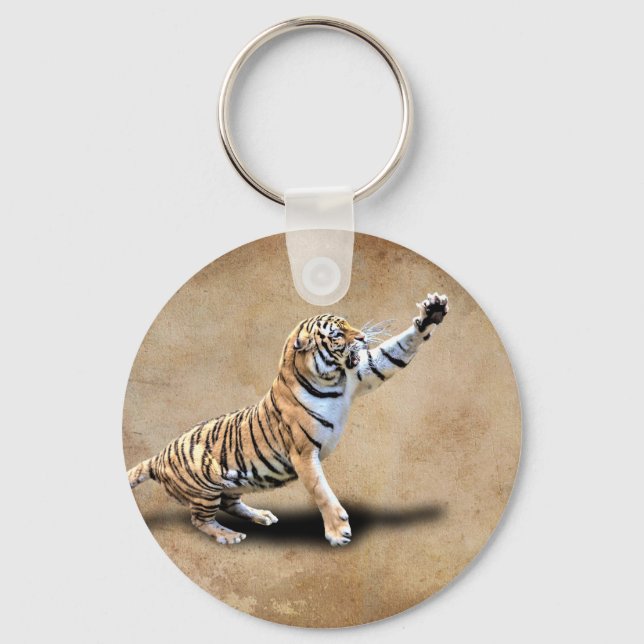 PORTE-CLÉS TIGER EN COLÈRE (Recto)