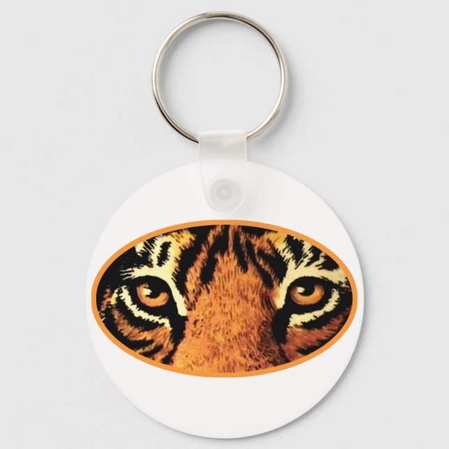 Porte-clés Tiger Yeux Orange MUSÉE Zazzle Cadeaux (Recto)